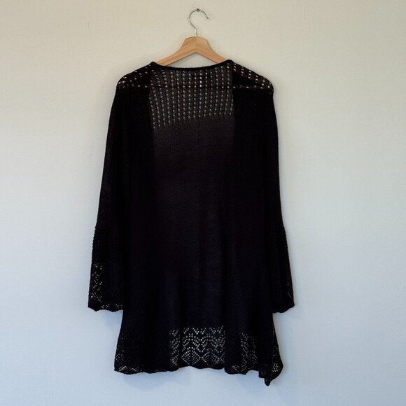 LAUREN CONRAD Women's L Black Cardigan Tunic Sweater - Picture 6 of 9